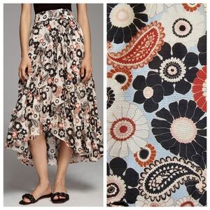 NEW Magali Pascal Peony Floral Wrap Asymmetrical Skirt